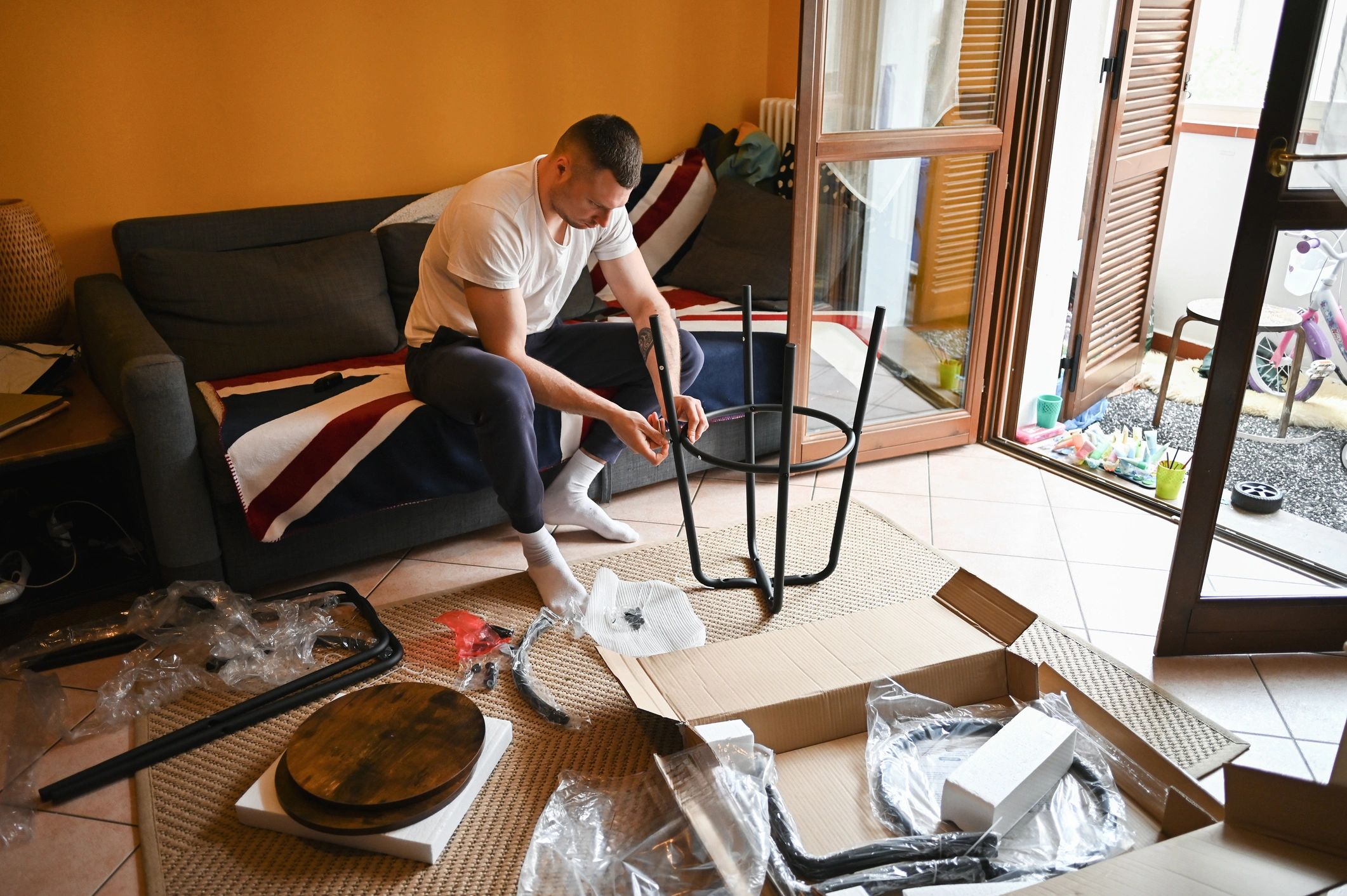 Furniture assembly in a home